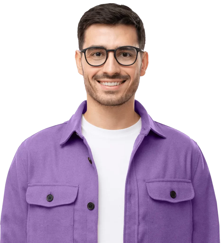 handsome smiling man we MV2K6BY